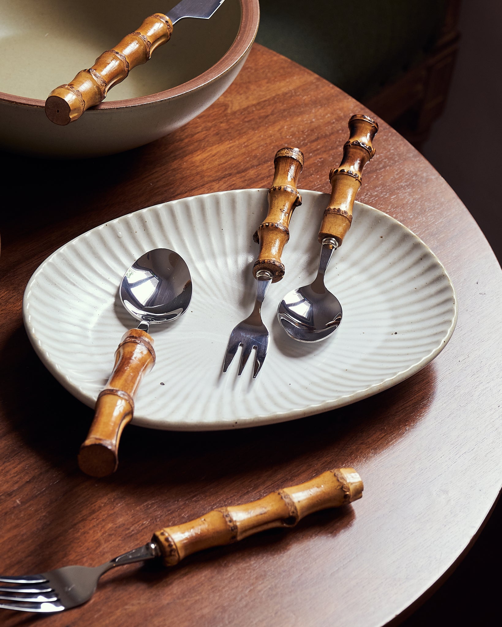 Bamboo Handle Cutlery - Set of 5