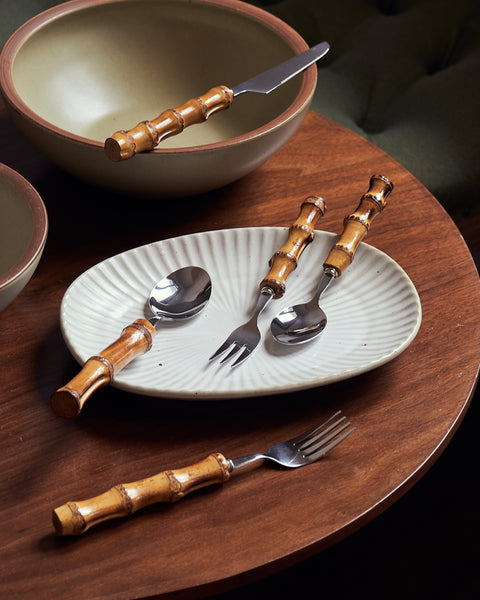 Bamboo Handle Cutlery - Set of 5