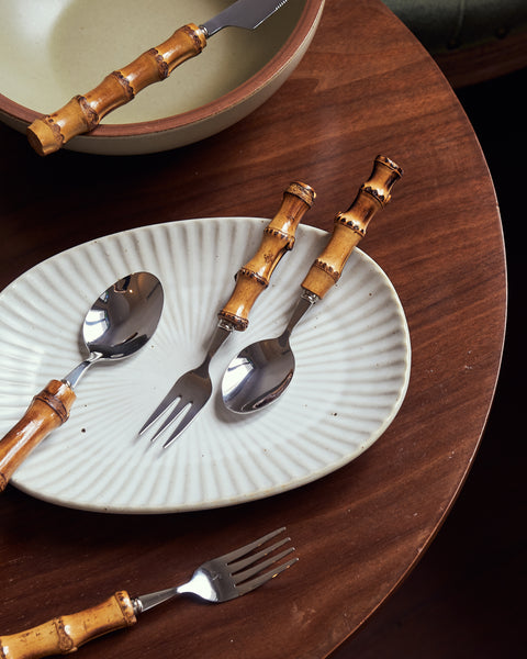 Bamboo Handle Cutlery - Set of 5