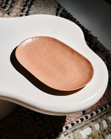 Bologna Oval Plate - Salmon Pink