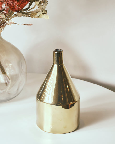 Cleopatra Gold Angular Vases
