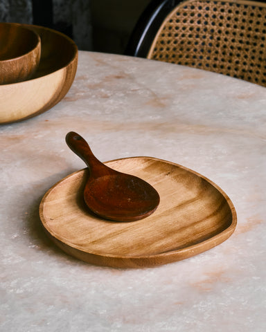 Teakwood Kitchen Utensils - Round Rice Spoon