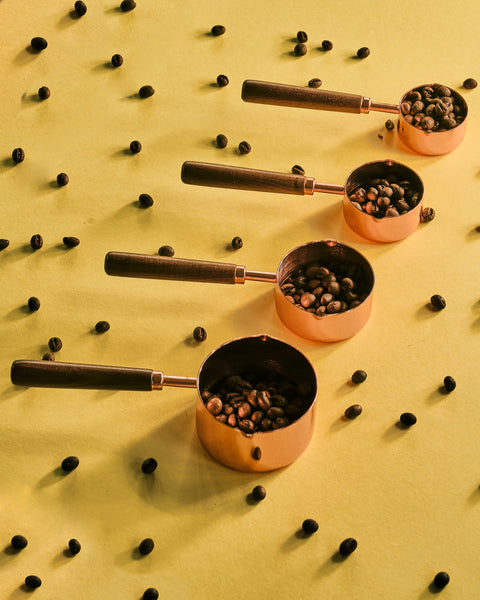 Copper Measuring Mini Pots (Set of 4)