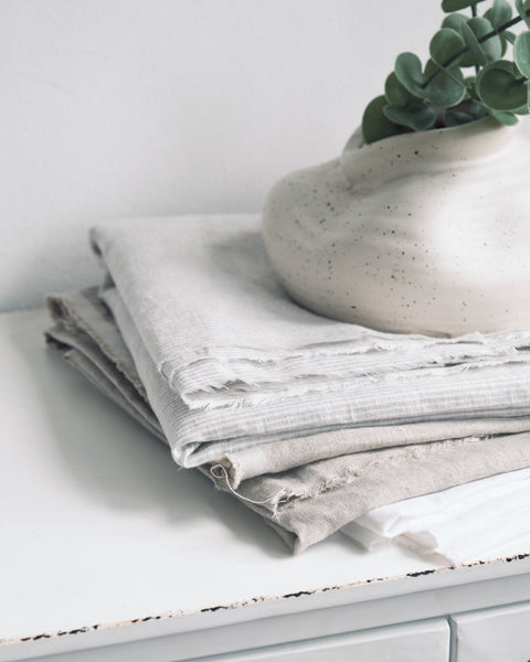 Dove Linen Table Runner