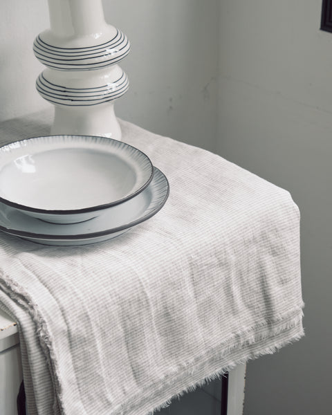 Dove Linen Table Runner
