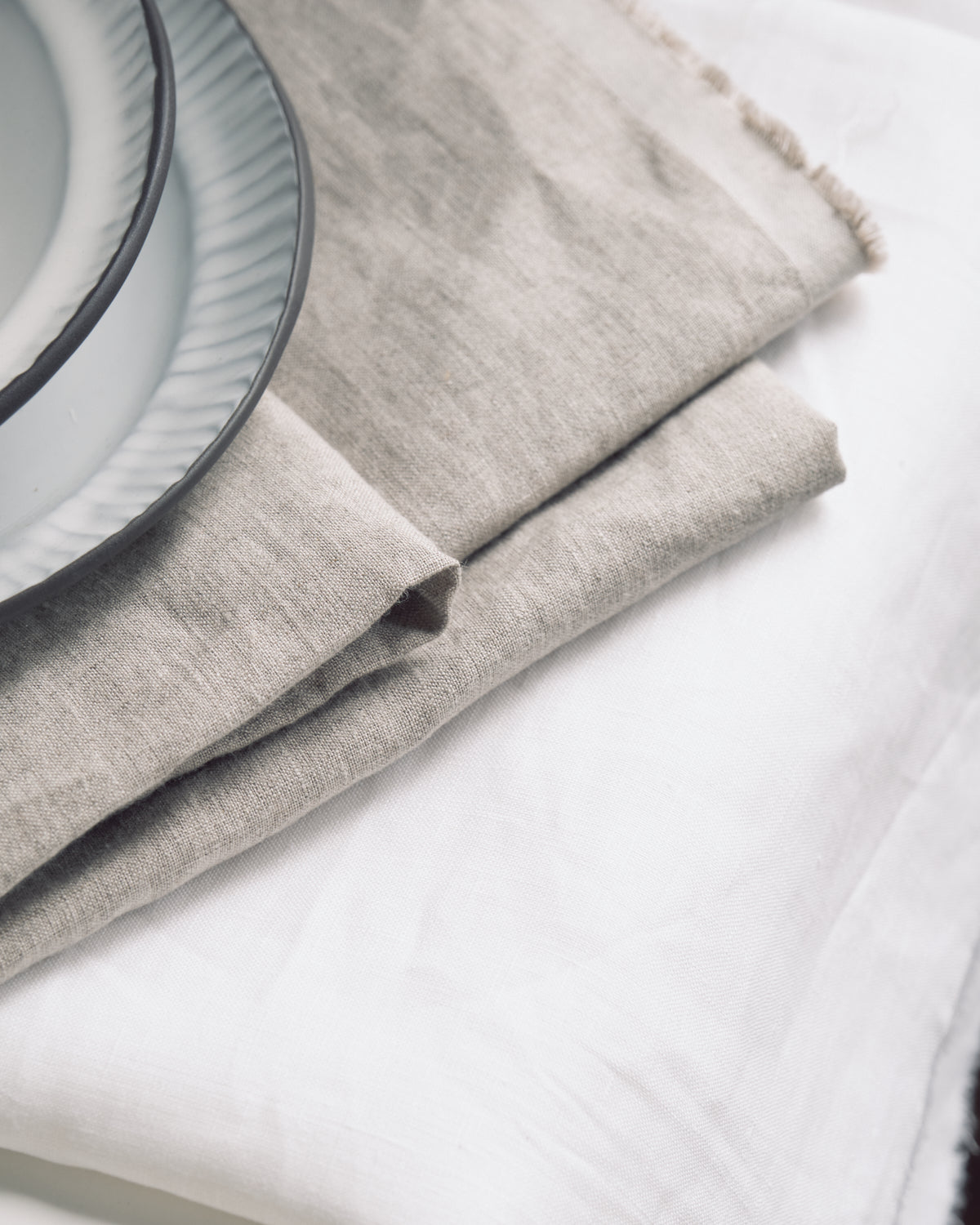 Dove Linen Table Runner