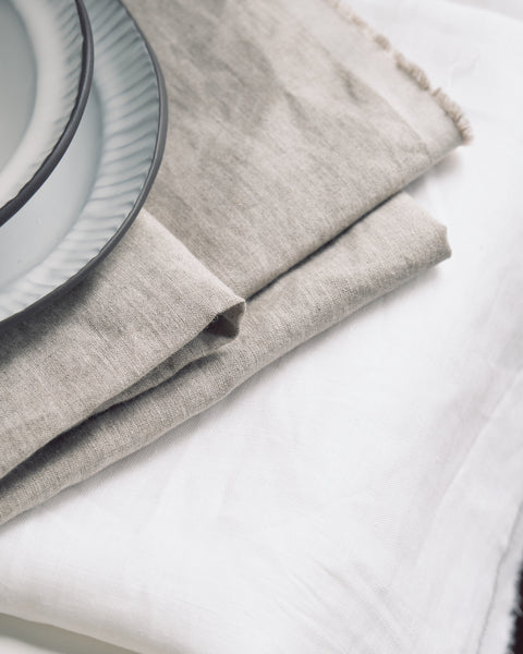 Dove Linen Table Runner