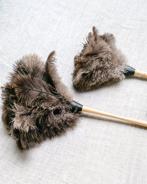 Grey Feather Duster - Short