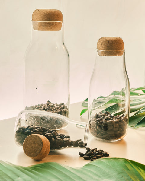 Glass Bottle with Cork Cover - Small