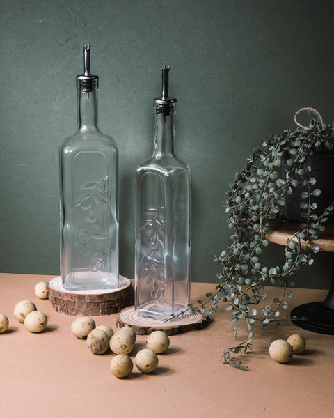 Glass Oil Bottle - Tall Slim