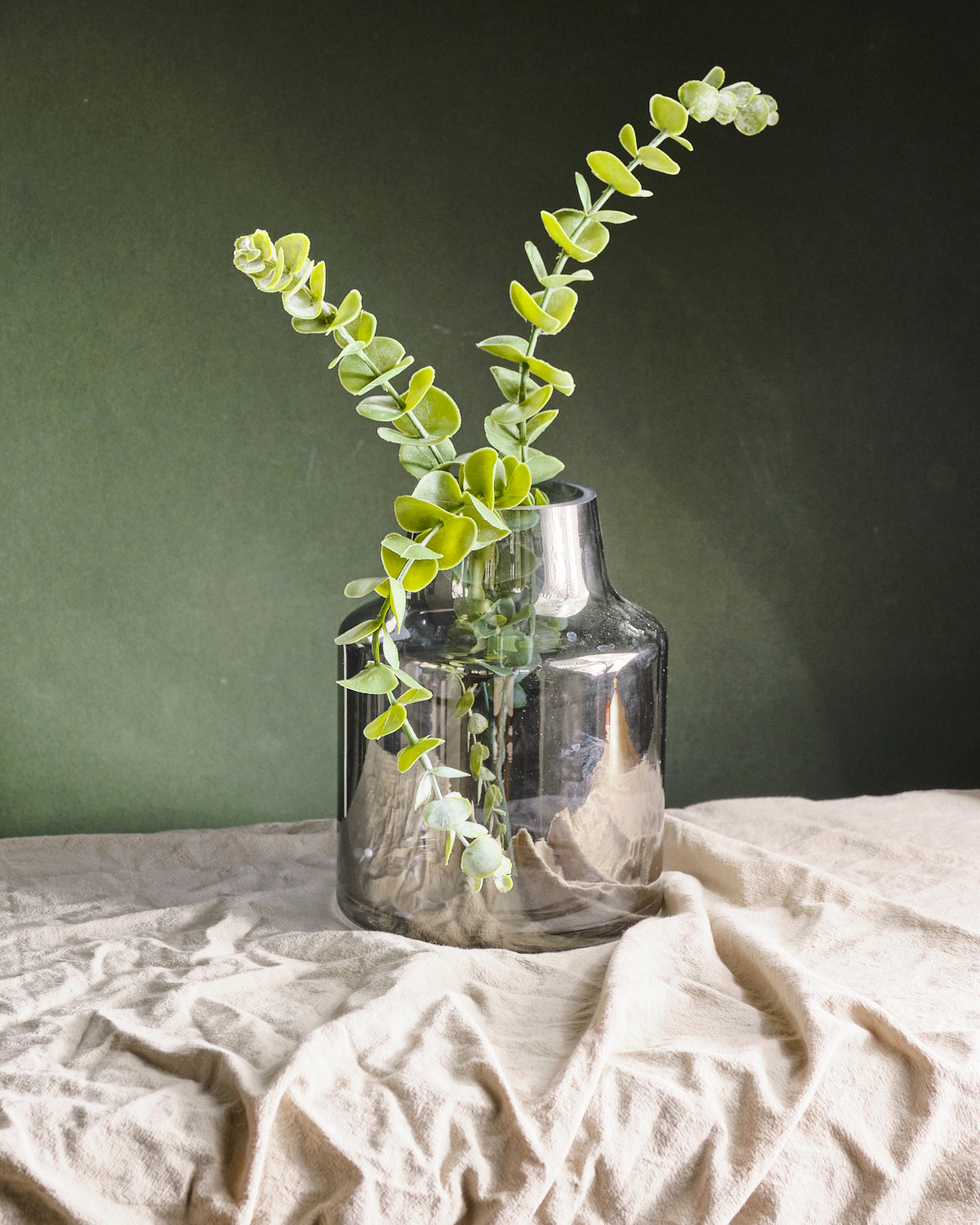 Grey Iridescent Vase