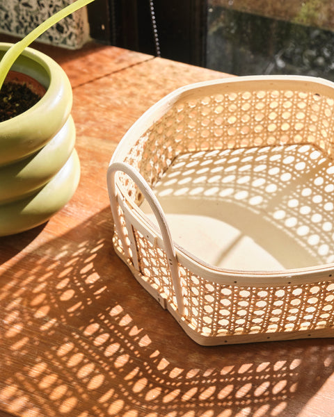 Hilary Hexagon Basket - Large Weave Natural Trim