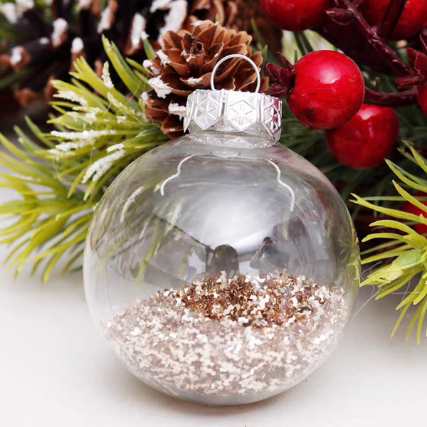Assorted Silver Gold Xmas Baubles - Single