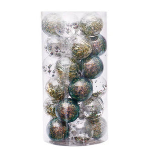 Assorted Peacock Gold Xmas Baubles - Single