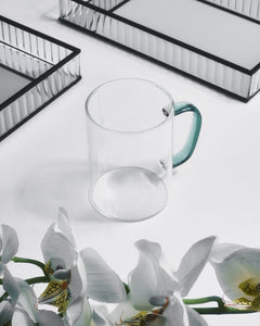 Frank Short Glass Cup with Handle - Assorted Colours