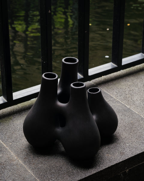 Marfa Amari Irregular Vase - Black