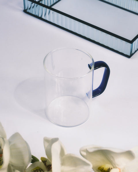 Frank Short Glass Cup with Handle - Assorted Colours