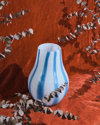 Lou Blue Stripes Vase