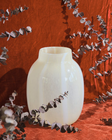 Lou Yellow and White Stripes Vase