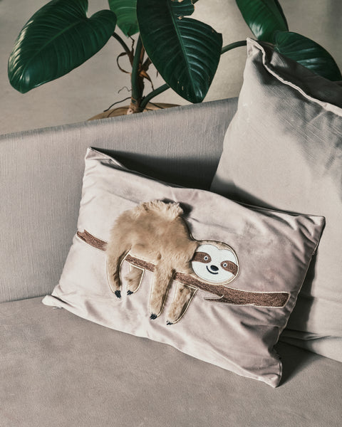 Furry Sloth Cushion - Rectangle