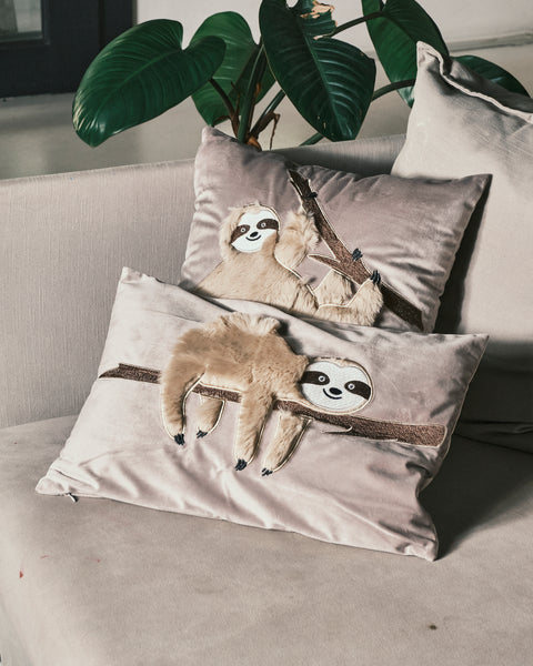 Furry Sloth Cushion - Rectangle