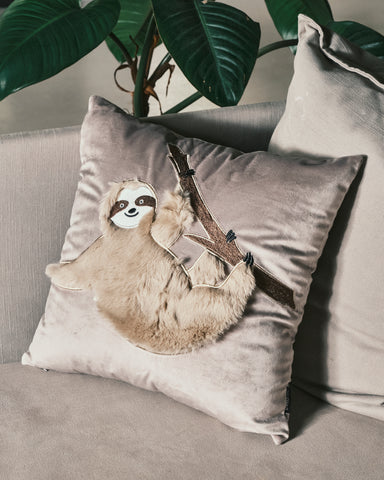 Furry Sloth Cushion - Square