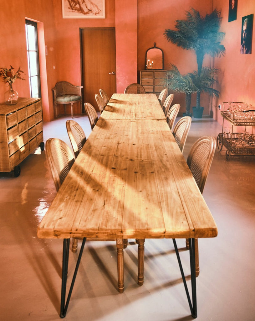 Pine Wood Dining Table – Crane Living