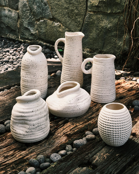 Pompeii Low Ceramic Vase