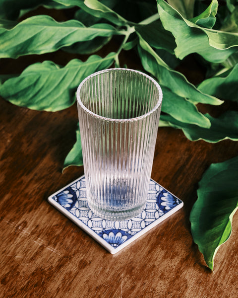 Costa Ribbed Tapered Water Glass - Tall