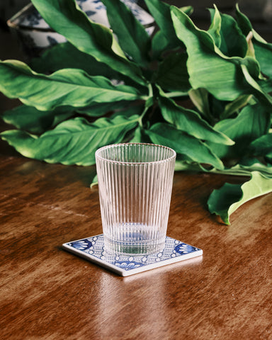 Costa Ribbed Tapered Water Glass - Short