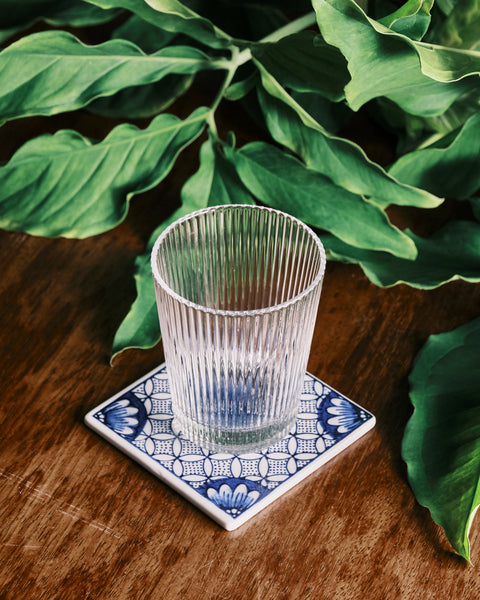 Costa Ribbed Tapered Water Glass - Short