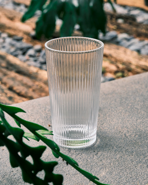 Costa Ribbed Tapered Water Glass - Tall