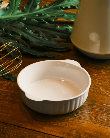 Round White Pumpkin Baking Dish