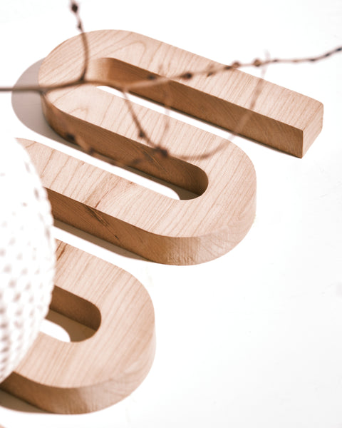Squiggle S Shape Decorative Wood Piece