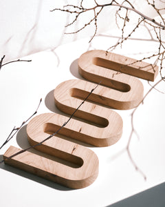 Squiggle S Shape Decorative Wood Piece