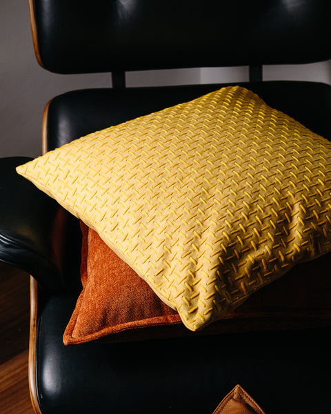 Stitch Yellow Large Square Cushion (Comes with Insert)