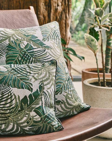Tropical Leaves Square Cushion - Large
