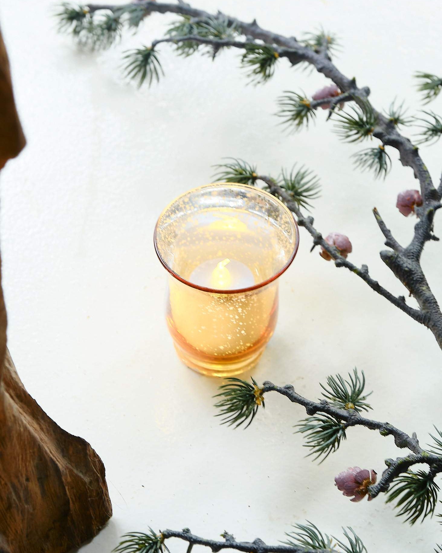 Mercury Gold Candle Votive - Curvy