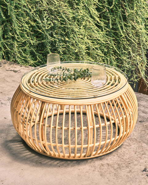 Uluwatu Bamboo Round Coffee Table - Large