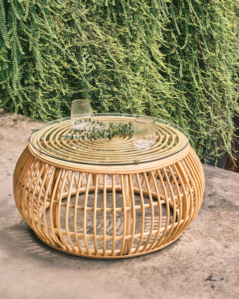 Uluwatu Bamboo Round Coffee Table - Large