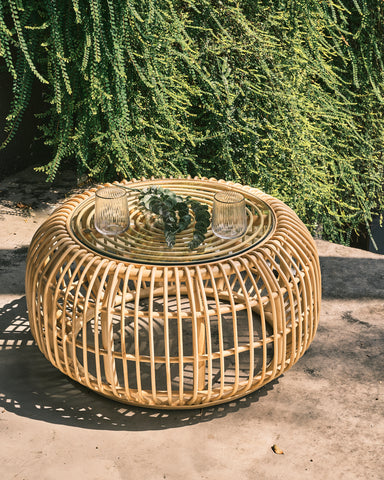 Uluwatu Bamboo Round Coffee Table - Large