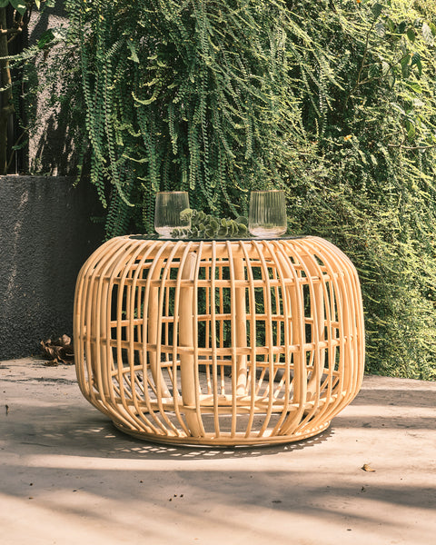 Uluwatu Bamboo Round Coffee Table - Medium