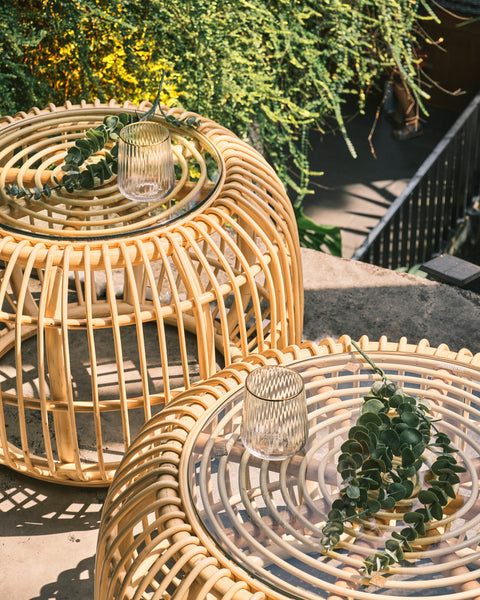 Uluwatu Bamboo Round Coffee Table - Medium