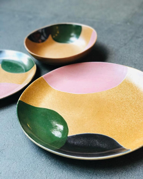 Ishihara Brown Dessert Plate