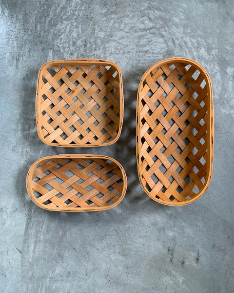 Flat Woven Basket - Long Oval