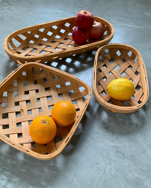 Flat Woven Basket - Long Oval