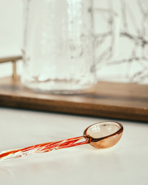 Whimsical Candy Glass Stirring Spoon