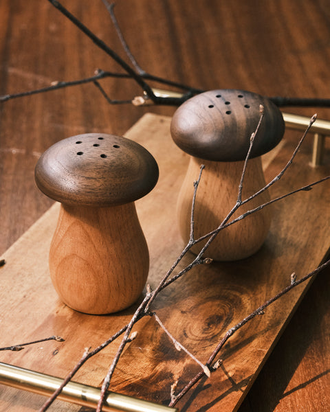 Wooden Mushroom Toothpick Shaker