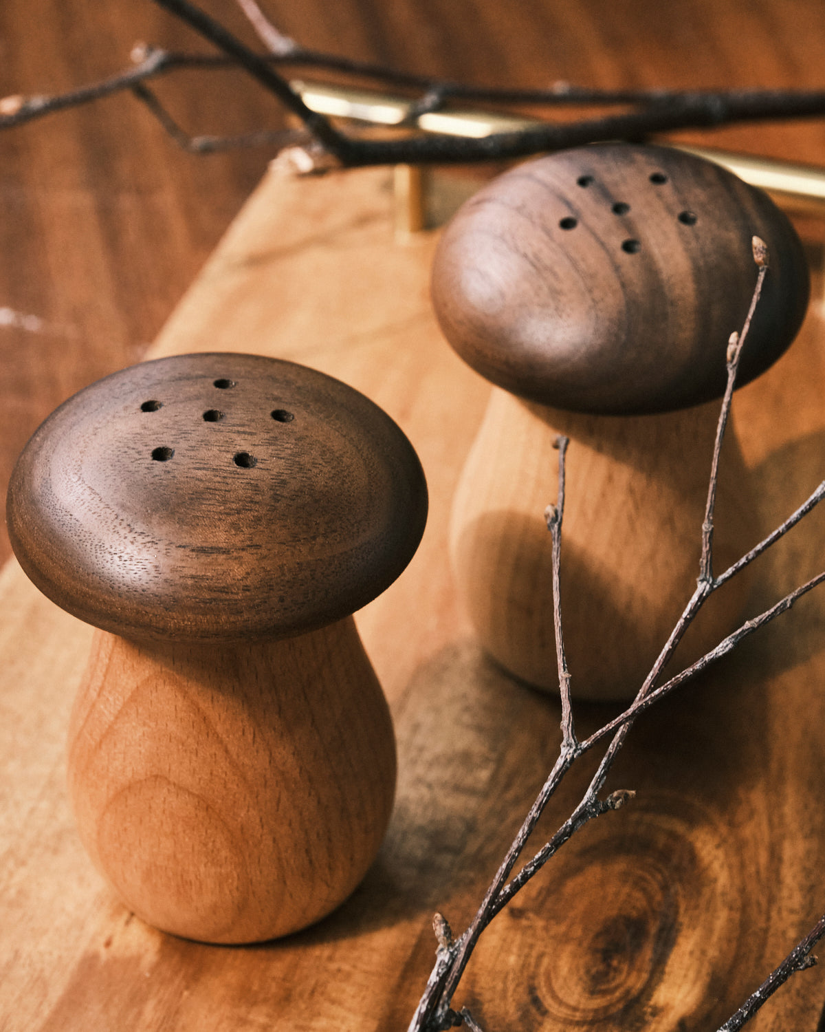 Wooden Mushroom Toothpick Shaker