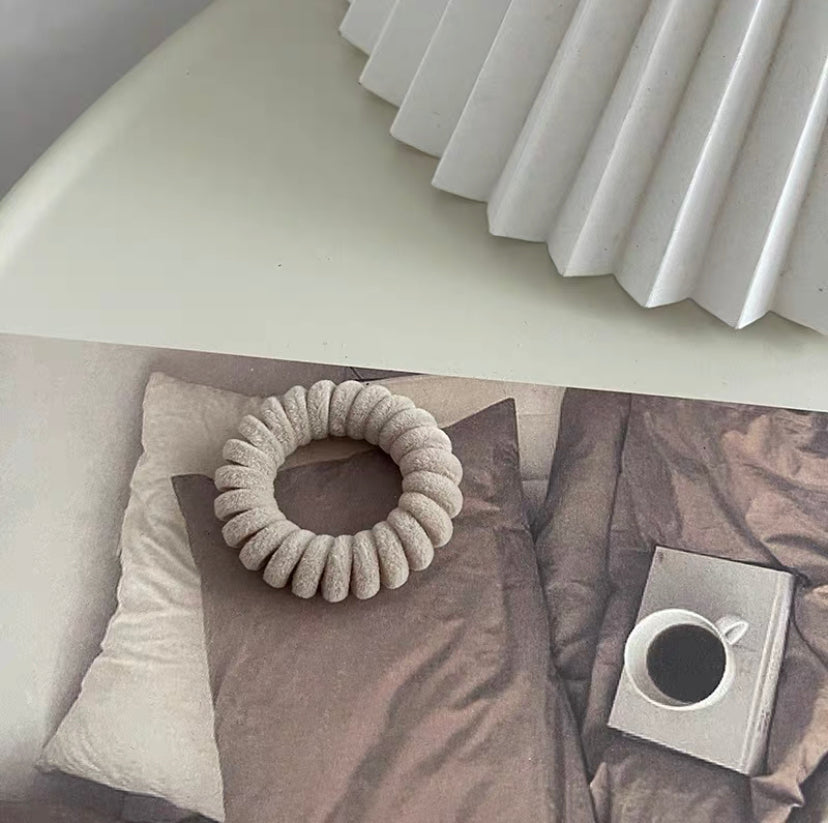 Fuzzy Coiled Hair Tie